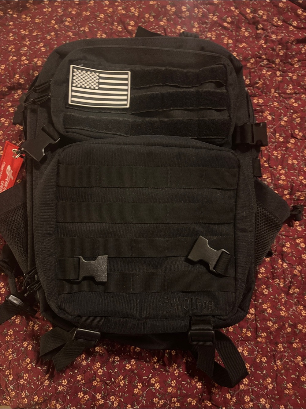 Wolftac Black Tactical MOLLE Backpack - Durable Everyday Pack